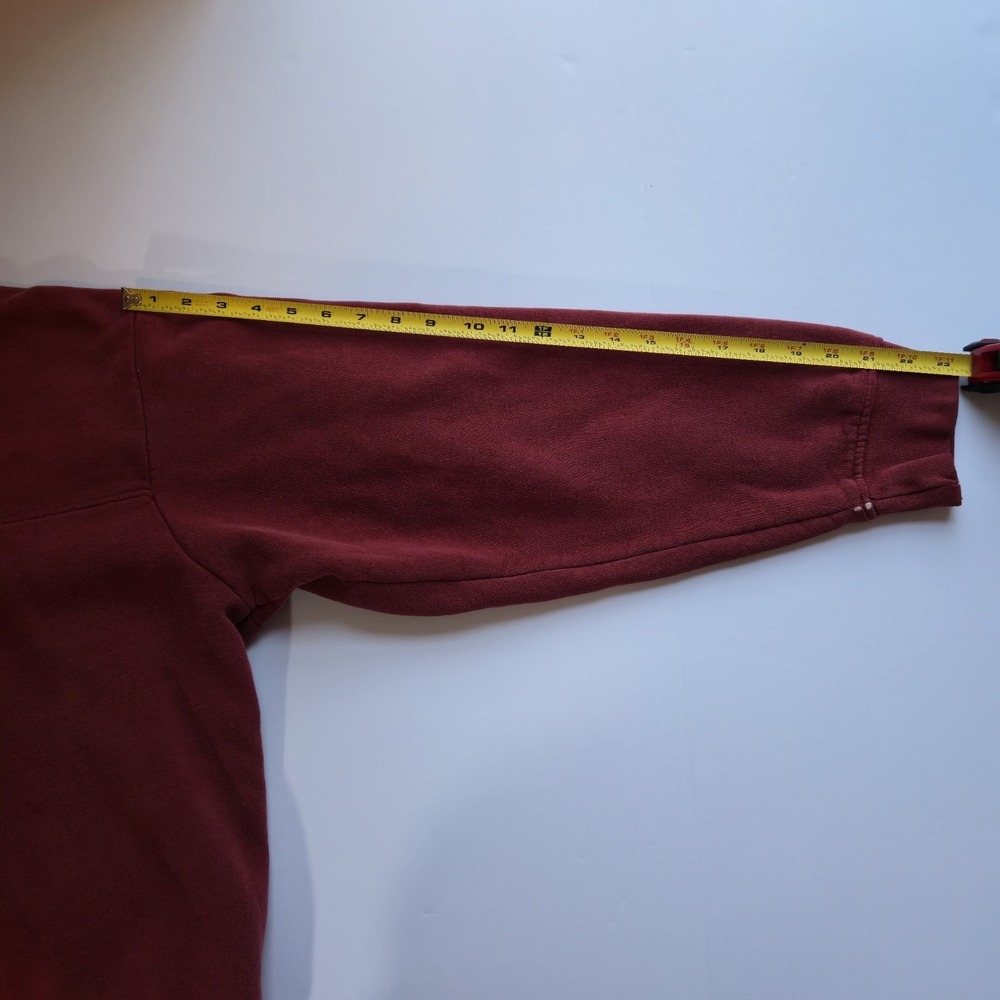 Orvis Men's Pullover Sweatshirt Pre-Owned Burgundy Red Quarter Zip SZ XXL - Picture 5 of 8